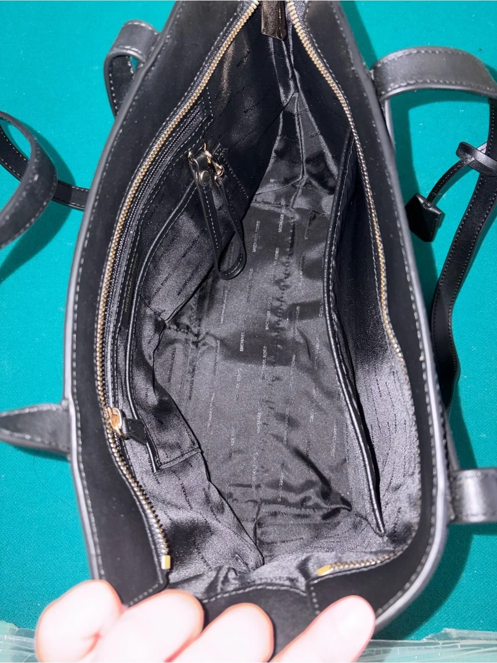 Michael Kors Whitney Black Leather Tote Bag